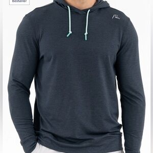 Rhoback Men's Hesi Performance Hoodie - Postgame Gray NWT